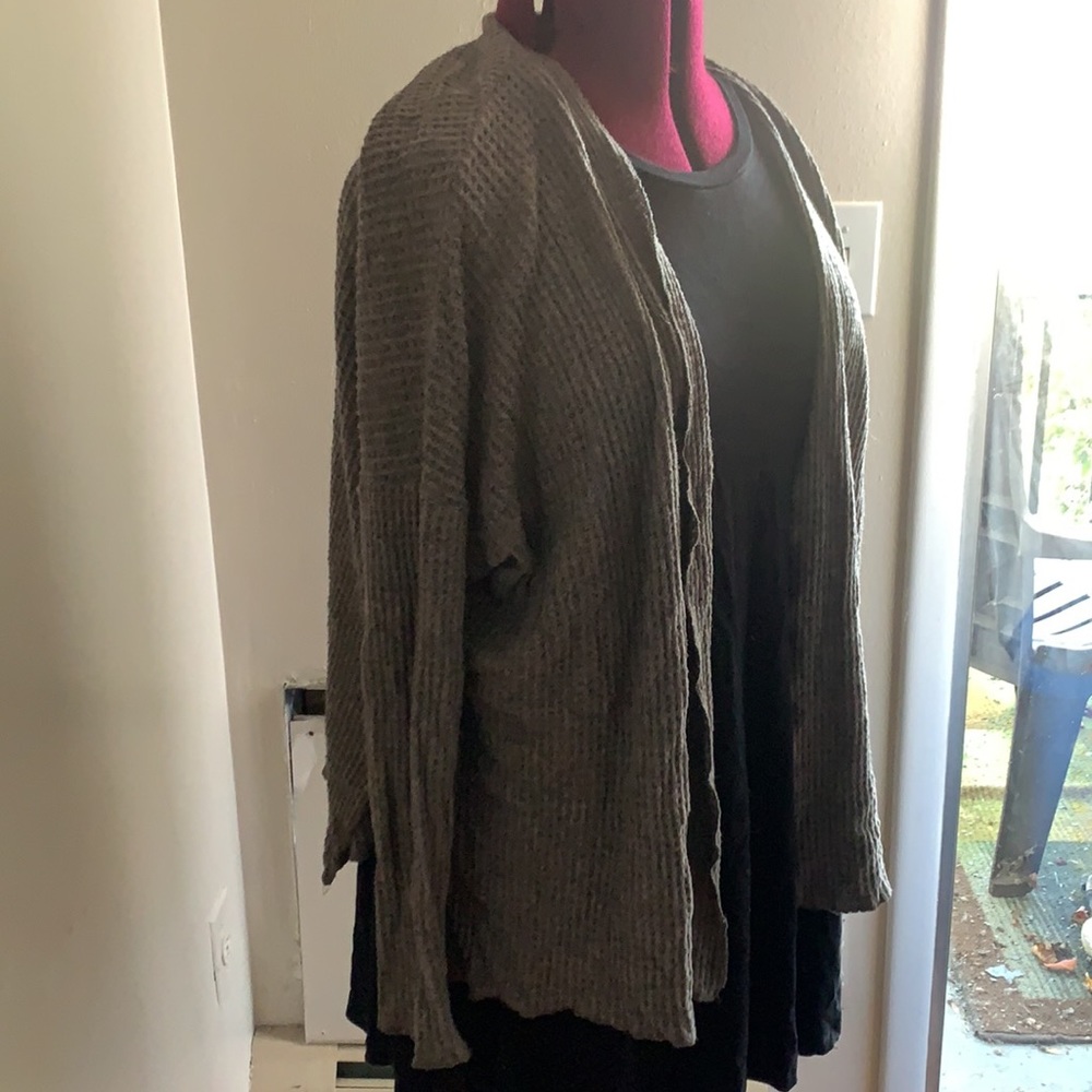 Gray cardigan